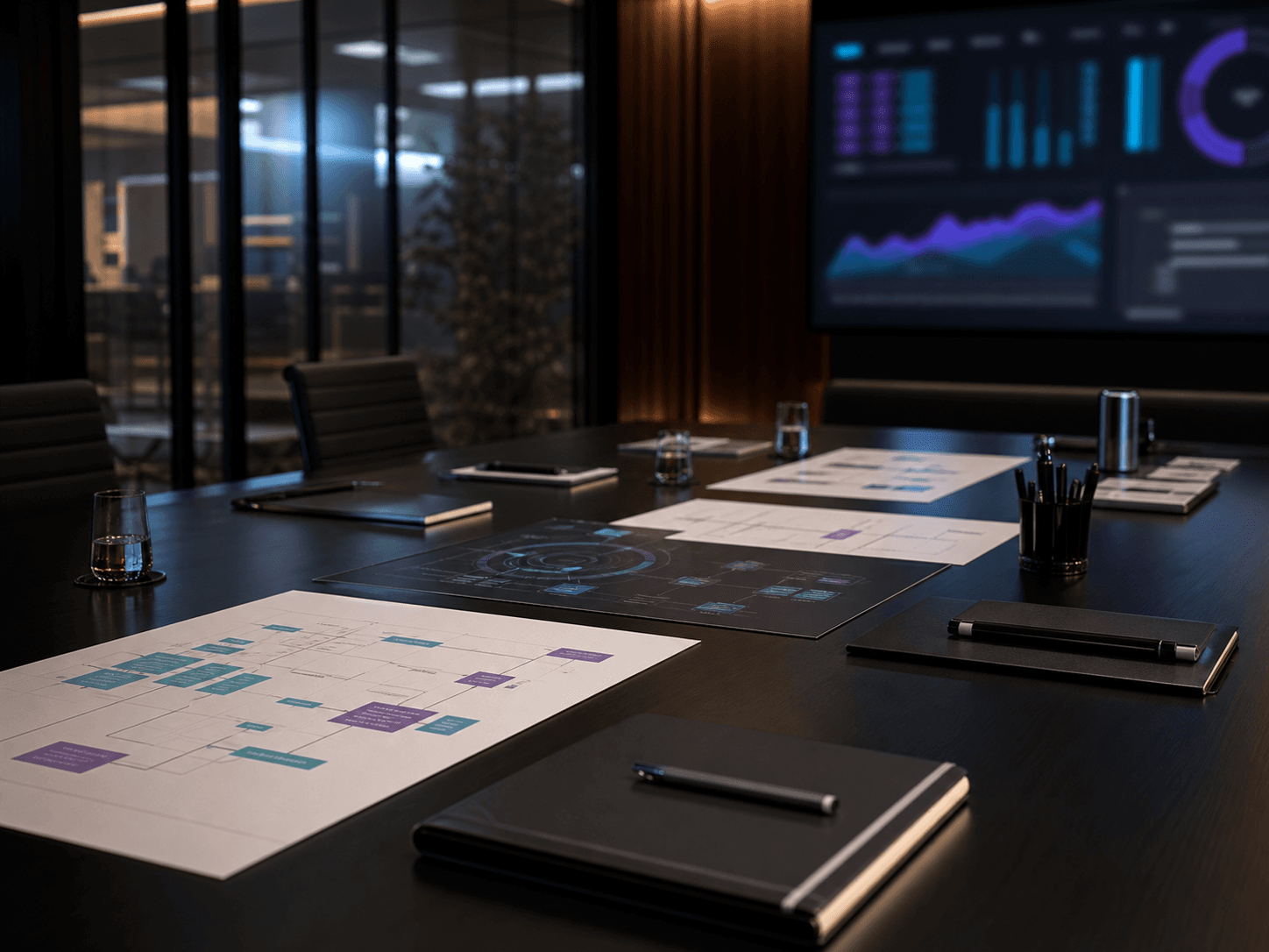Executive AI value workshop in a premium boardroom
